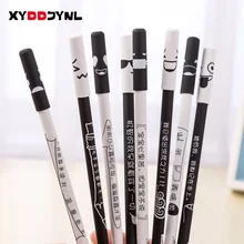 2* Черный Белый Цвет гелевая ручка набор промотирования Канцтовары авторучка школьные принадлежности детский студенческий подарок для письма