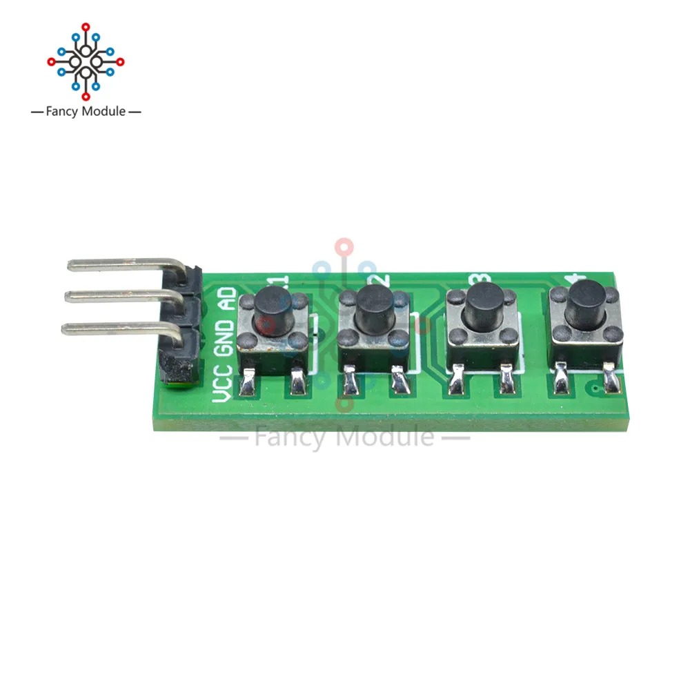 KC11B04 AD плата клавиатуры 4 клавиши аналоговые кнопки модуль ADC порт для Arduino Mini Nano UNO