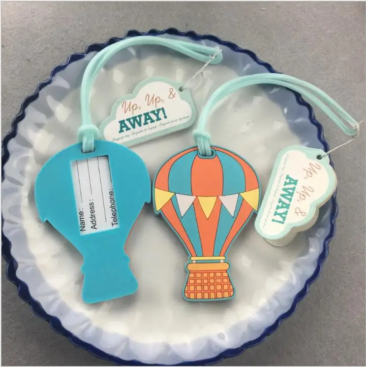 20pcs/Lot New Arrival Wedding Favors Hot Air Balloon Luggage Tag Bridal