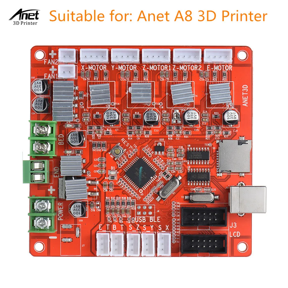 Anet A1284-Base V1.7 плата управления материнская плата для Anet A8 DIY самостоятельная сборка 3D настольный принтер комплект