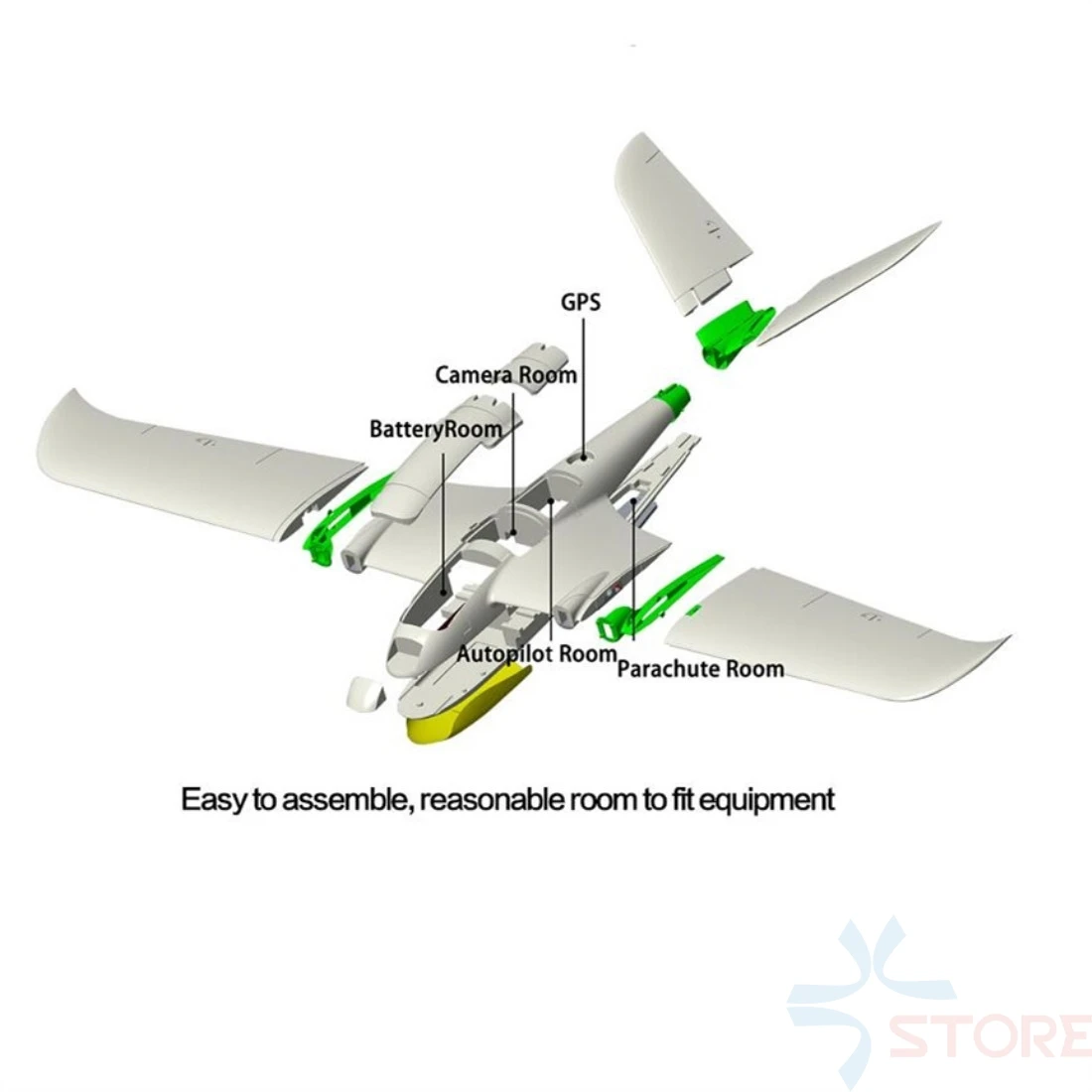 X-UAV TJL Mini Goose 1800 мм размах крыльев EPO фиксированные крылья RC самолет рамка FPV/картографирование