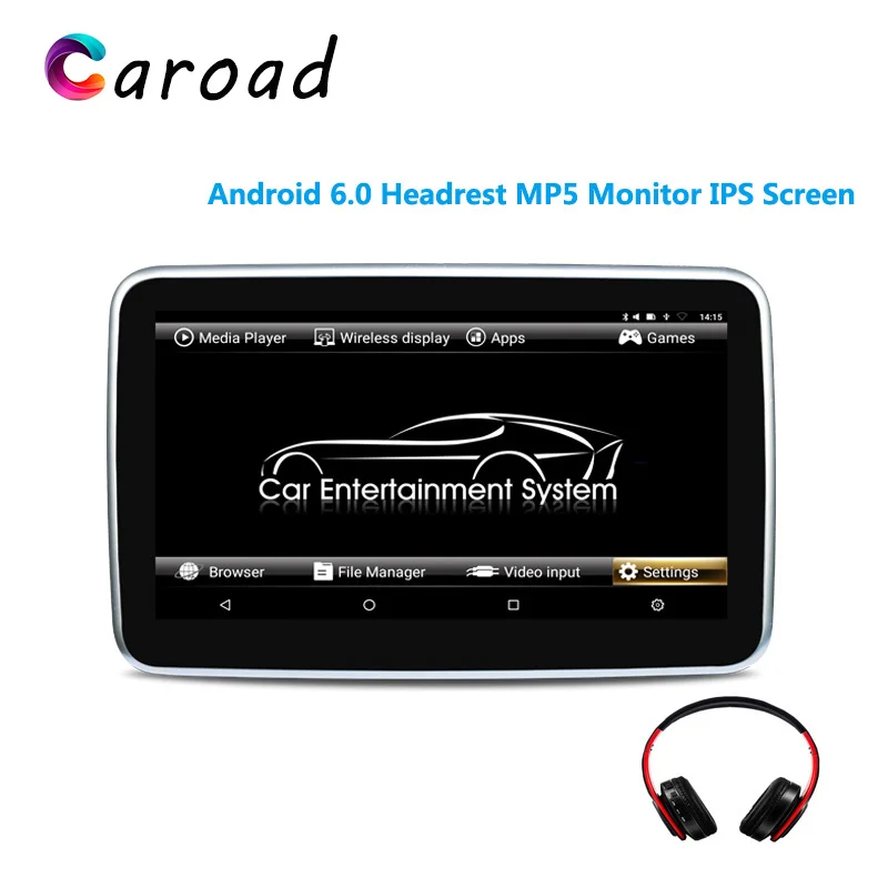 

Caroad 10.1 Inch Android 6.0 Car Headrest Mp5 Monitor Touch Screen HD 1080P Video With WIFI/HDMI/USB/SD/Bluetooth/FM Transmitter