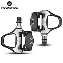 Rockbros SPD-SL ciclismo bicicleta de estrada bicicleta auto-travamento pedais ultraleve liga de alumínio 2 selado rolamento pedal da bicicleta parte