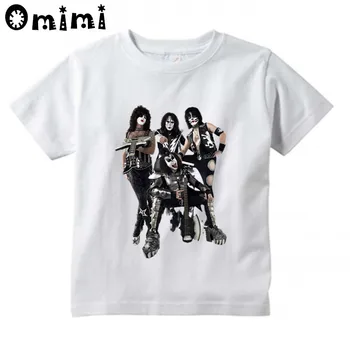 

Boys/Girls Stormtroopers Fan Kiss rock band Printed T Shirt Kids Short Sleeve Tops Children's White T-Shirt
