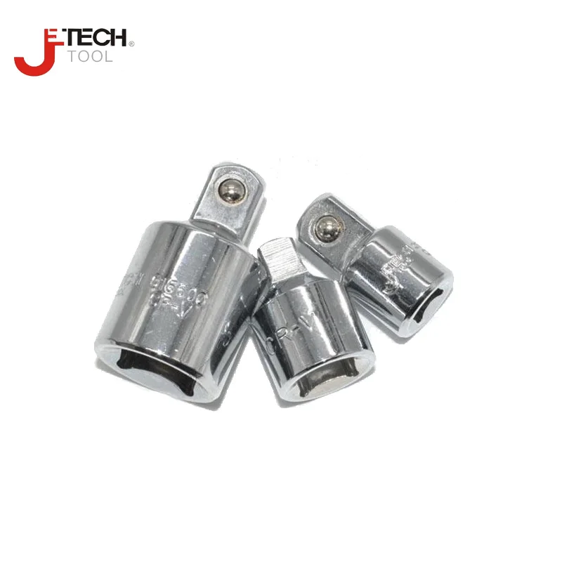 Useful Cr-V Steel Wrench Adapters 1/4" Inch Silver Hex Socket Ratchet Converter 