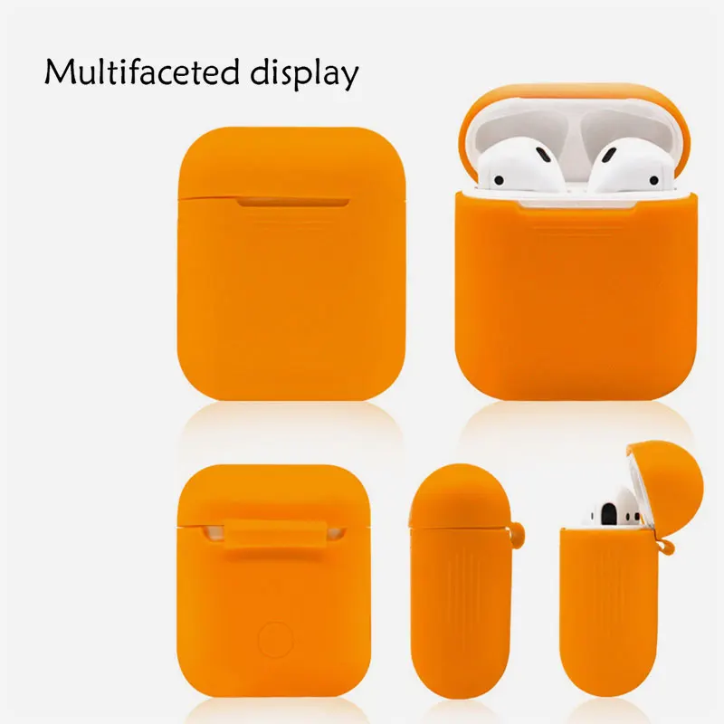 Чехол Airpod силиконовый защитный чехол из ТПУ мягкий милый для Air Pods Apple Bluetooth