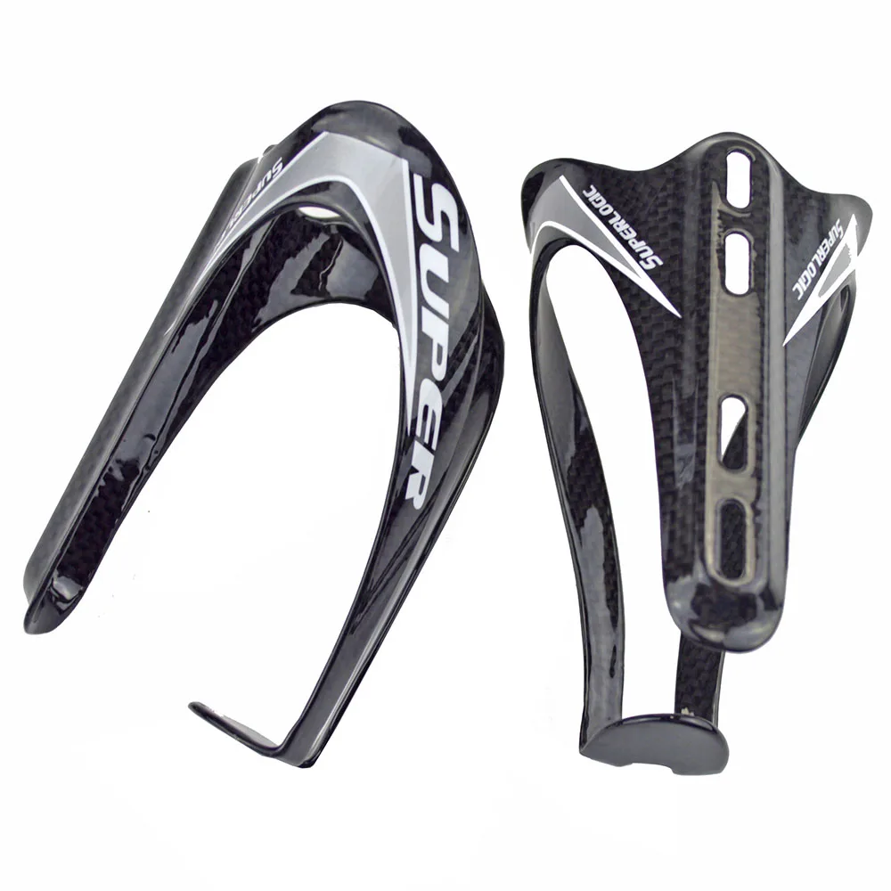 

superlogic 2pcs/lot bicycle bottle holder bike bottle cages good quality frame holders 3k finish mtb road mount