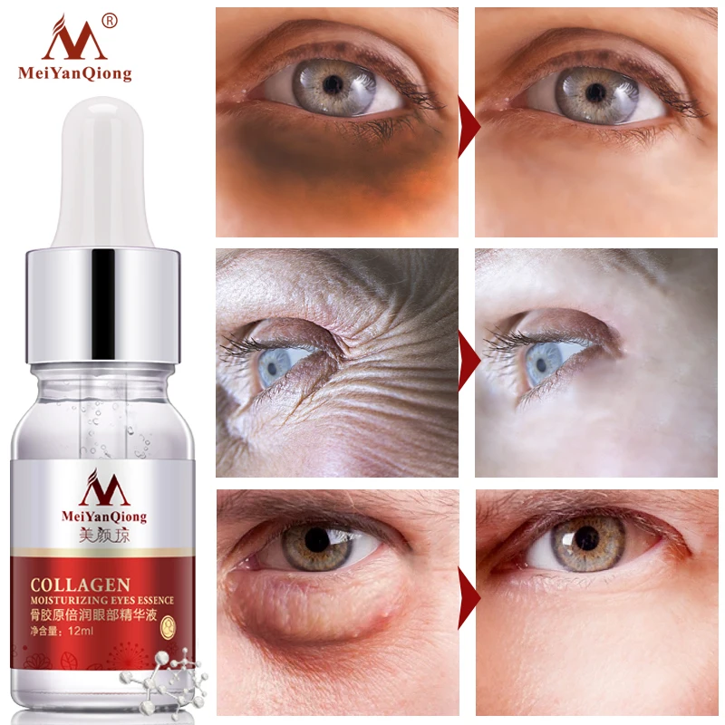 

12ml Eye Essence Deep Hydration Moisturizing Anti Aging Facial Eye Cream Collagen Remover Dark Circles Anti-Wrinkle Eye Serum