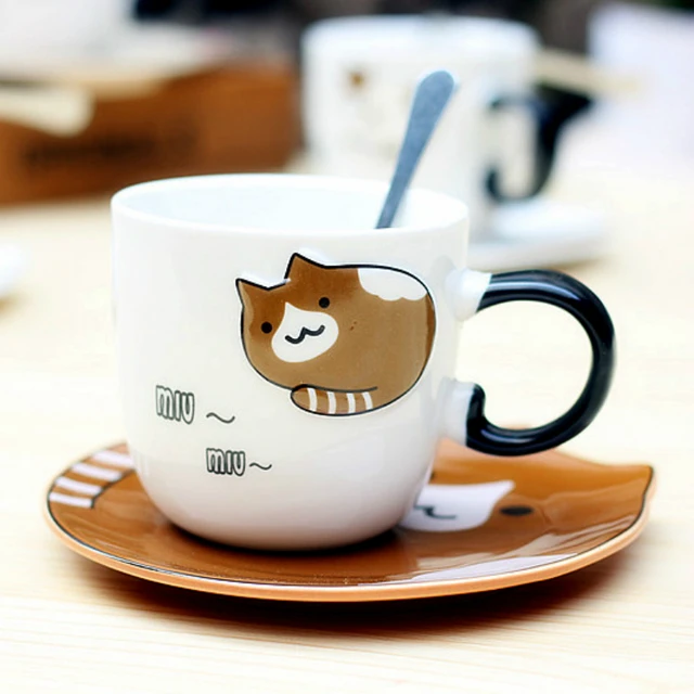 Cute Cat Glass Cup Tea Mug – Nekoby