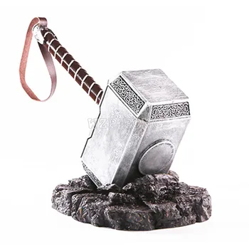 

Avengers 1:1 Scale Thor Hammer Mjolnir Costume Party Cosplay Props Resin Toys Thor's Hammer Collection Model 42 Cm Kids Gift