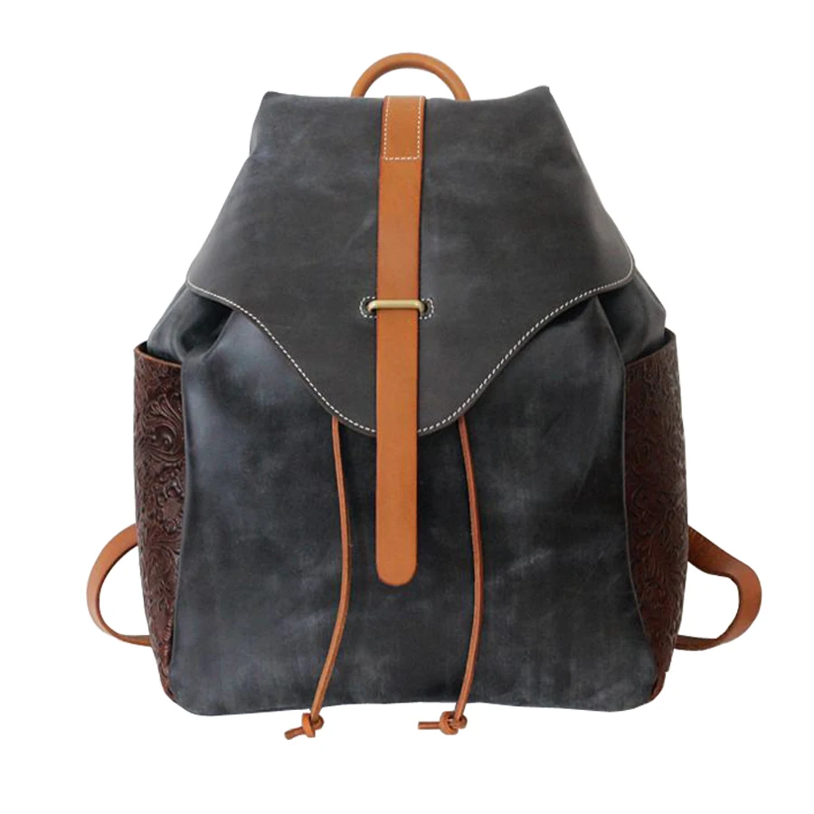 Vintage Rucksack women's bags women's backpacks genuine leather knapsack leisure trends packsack Feminina School Bag backpacks