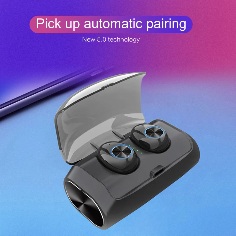 

V6 Wireless Headphones Bluetooth Headset Noise Canceling Earbuds TWS Stereo Earphones With Mic Charging box for Phone