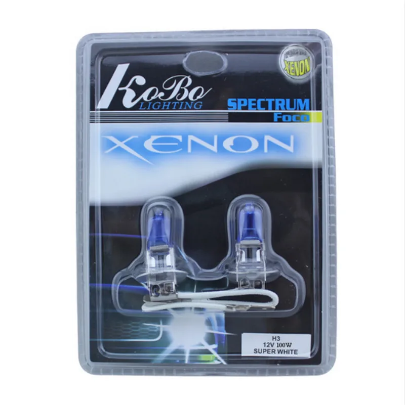 

2Pcs H3 12V 100W 5000K Xenon Super Bright White Car Headlight Bulbs Car Fog Light Bulb Automobile Head Light Super White