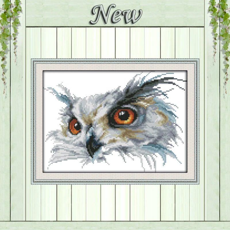 

The Owl,Counted Printed on canvas DMC 11CT 14CT Cross Stitch kits,Needlework Set hand made DIY embroidery,animal Home Decoration