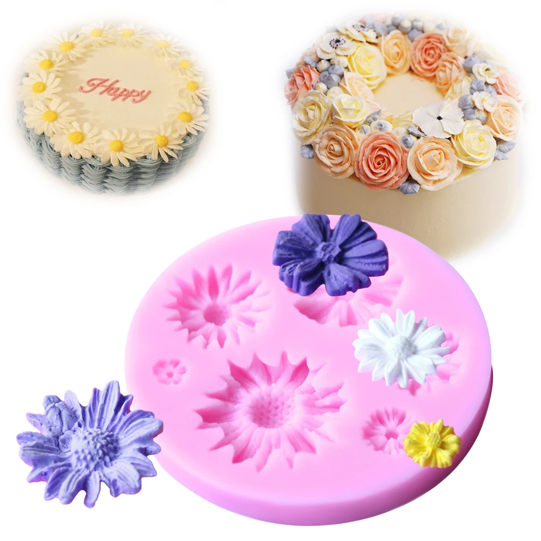 Flower Leaf Baking Cake Mold Kitchen Pastry Fondant Chocolate Decorative Tool De