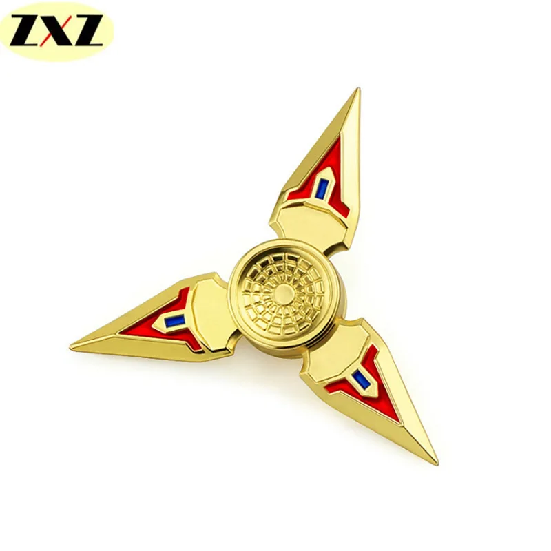 

6.5CM Genji Darts zinc alloy EDC Two-Spinner Fidget Toys Ultrathin Pattern Hand Spinner Metal Fidget Spinner and ADHD toys gift