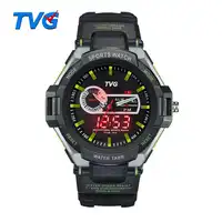 TVGผู้ชายกีฬาทหารนาฬิกาดิจิตอลกองทัพนาฬิกาข้อมือLED 30AMกันน้ำสั่นสะเทือนปลุกกลางแจ้งนาฬิกาRelógio Masculino