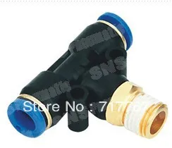 

25pcs 6mm-1/ 8 BSPT Threaded Male Tee Pneumatic Connector/quick couple/ three joint fitting/Airt fitting