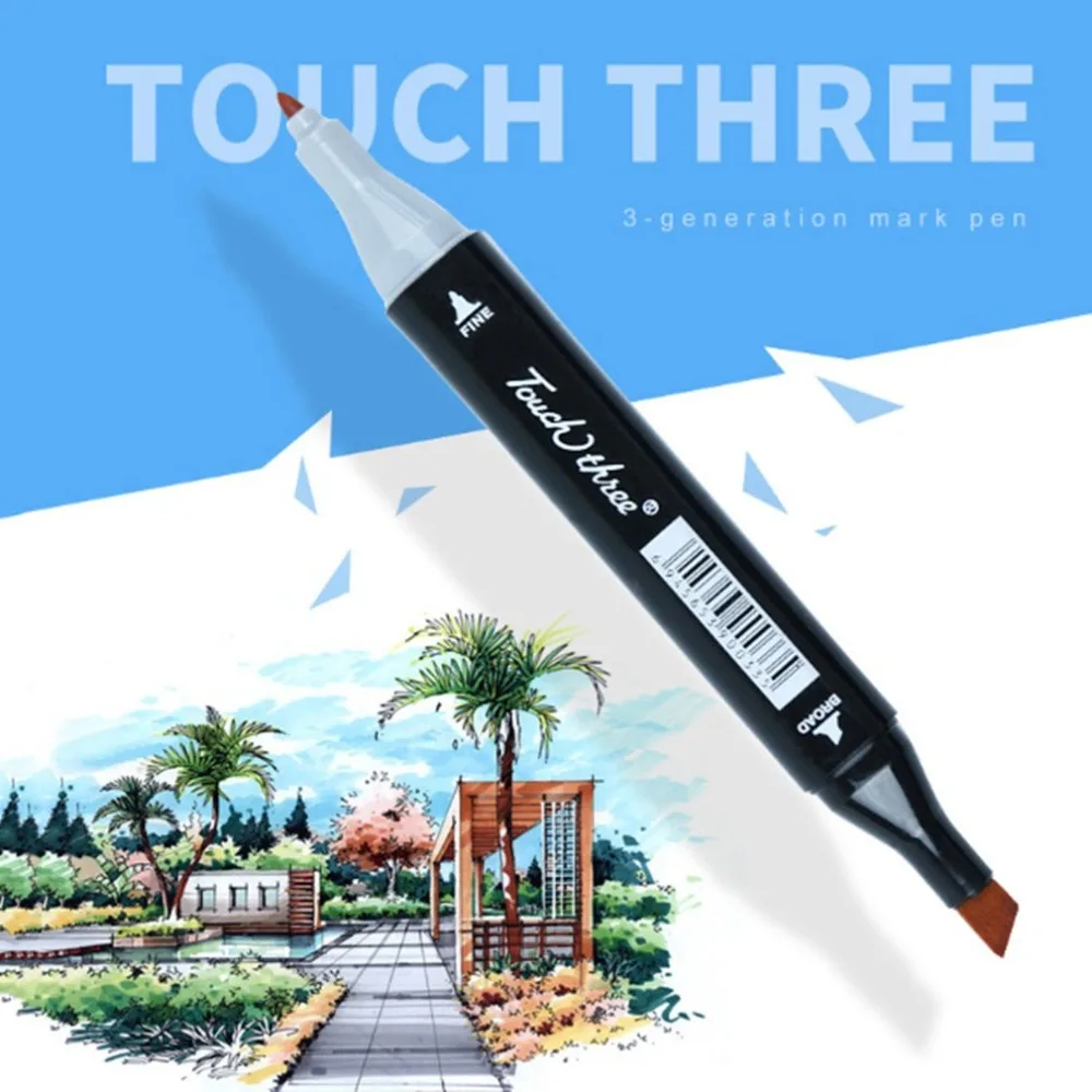 

Cross-border Marker Set TOUCH THREE3 Oily Pen Student Painting Color 30 Color 36 Color 40 Color