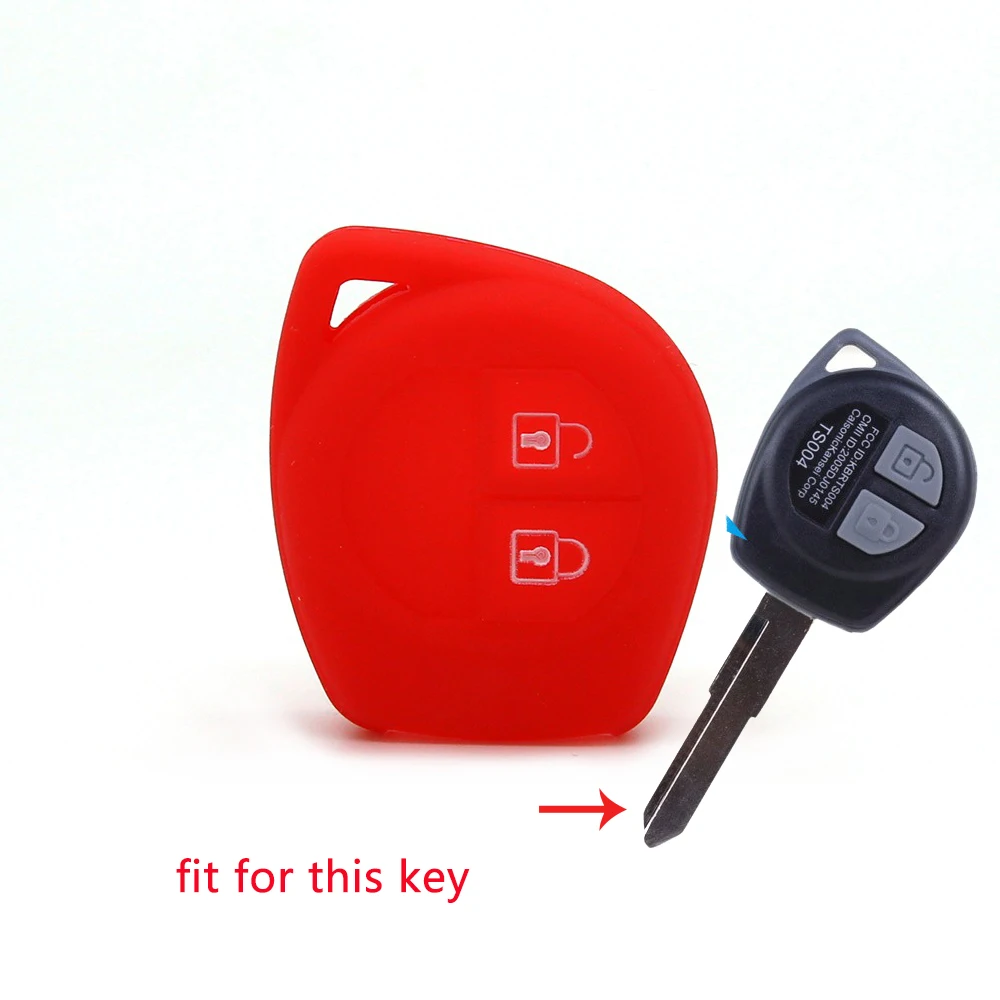 

2019 new Silicone Rubber 2 Button Car Remote Key Fob Case Protect Cover For Suzuki SX4 Swift Vitara Key Shell Holder Accessories