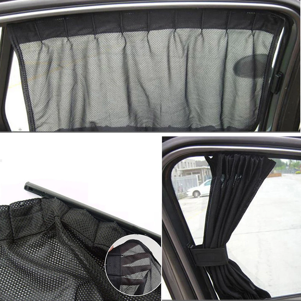 

1Pair Adjustable Foldable Car Sun Shade Window SunShade Drape Visor Valance Curtain Windshield Sunshade Car Side Window Sunshade
