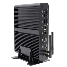 Nuevo 2 * RS232COM sin ventilador Mini PC Intel Core i7 5500U 4500U 1000Mb windows10 2 * HDMI SPDIF Dual LAN HTPC, PC Industrial