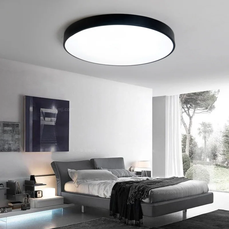 LED ceiling lamp round bedroom lights home super bright balcony study aisle light simple and