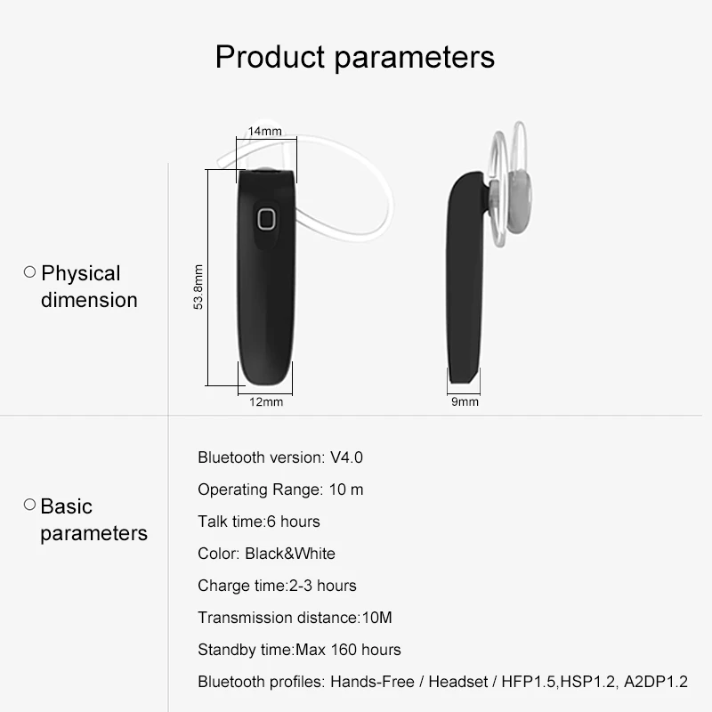 IBESI Bluetooth наушники беспроводная гарнитура мини моно маленькие свободные Басс с