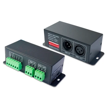 

New LT-8048 LED constant voltage DMX-PWM DMX512 Decoder;DC12-48V input;4A*3 channel output XLR-3 Green terminal DMX Decoder