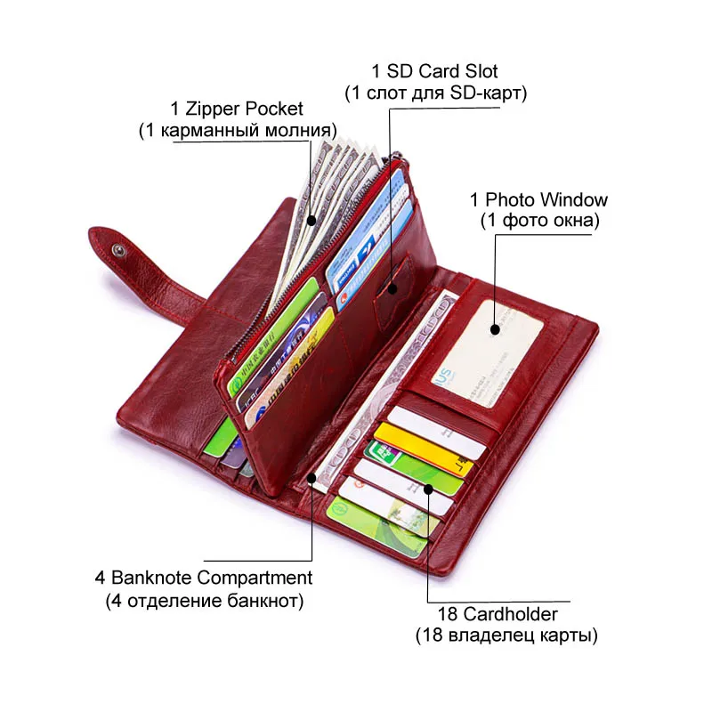Брендовый кошелек Betiteto для мелочи из натуральной кожи с технологией Rfid Женский