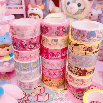 

2pcs/lot Cartoon My melody Little twin stars Cinnamoroll Washi Tape DIY Japanese Paper Decorative Masking Tape Stickers