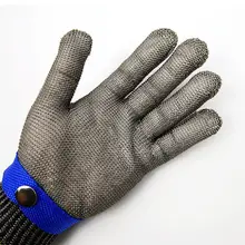 5 шт./лот доказательство Protect Нержавеющая сталь перчатки проволоки защитные перчатки с металлической сетки дышащий Мясник работа Размеры XL