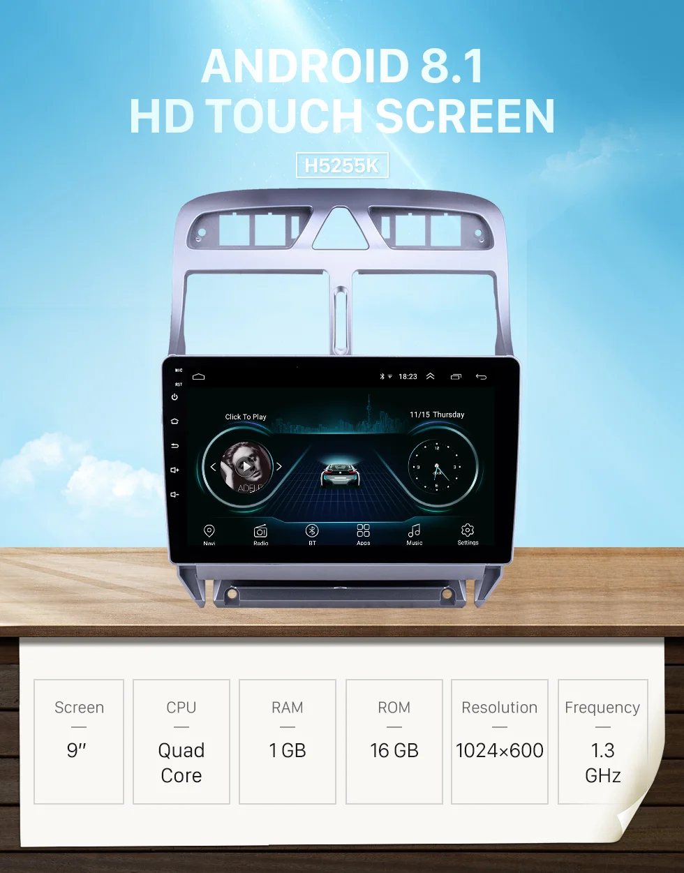 Excellent Harfey 2din Android 8.1 car multimedia player for Peugeot 307 2007 2008 2009 2010 2012 2013 GPS Navigation Head unit car Radio 1 Excellent Harfey 2din Android 8.1 car multimedia player for Peugeot 307 2007 2008 2009 2010 2012 2013 GPS Navigation Head unit car Radio 1