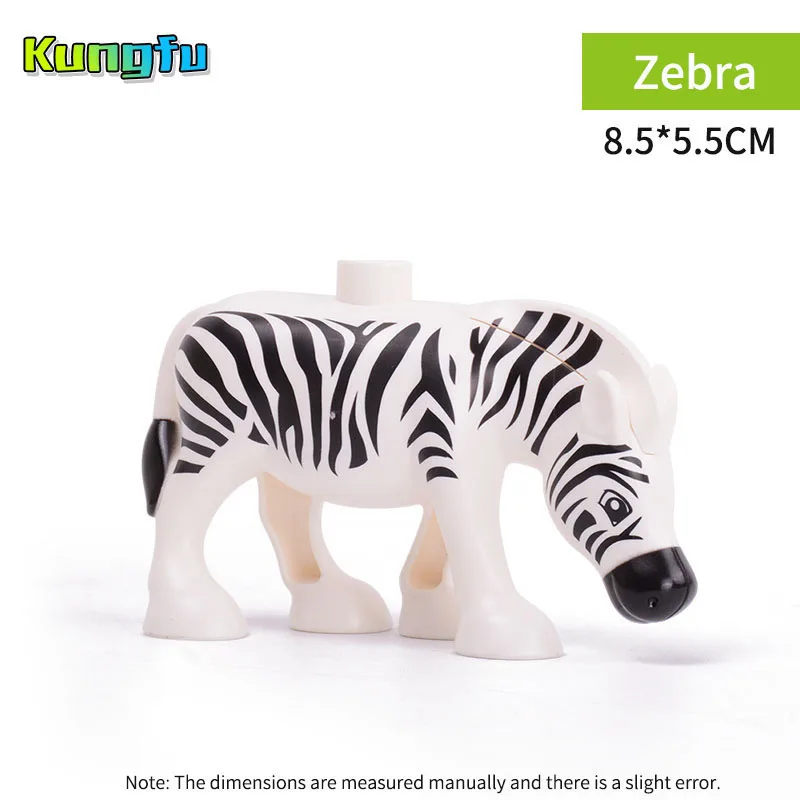 Legoing Duploed Animal Series Model Figures Dinosaurs Lion Big Building Blocks Animals Educational Toys For Kids Children Gift