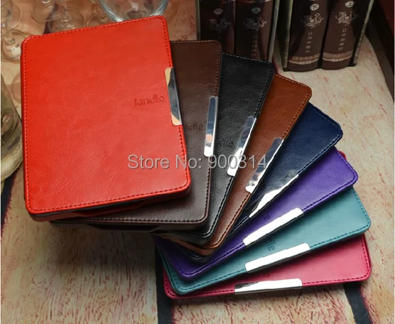Slim smart folio pu leather cover case for Amazon kindle paperwhite 1 and 2 + Screen Protector+stylus pen