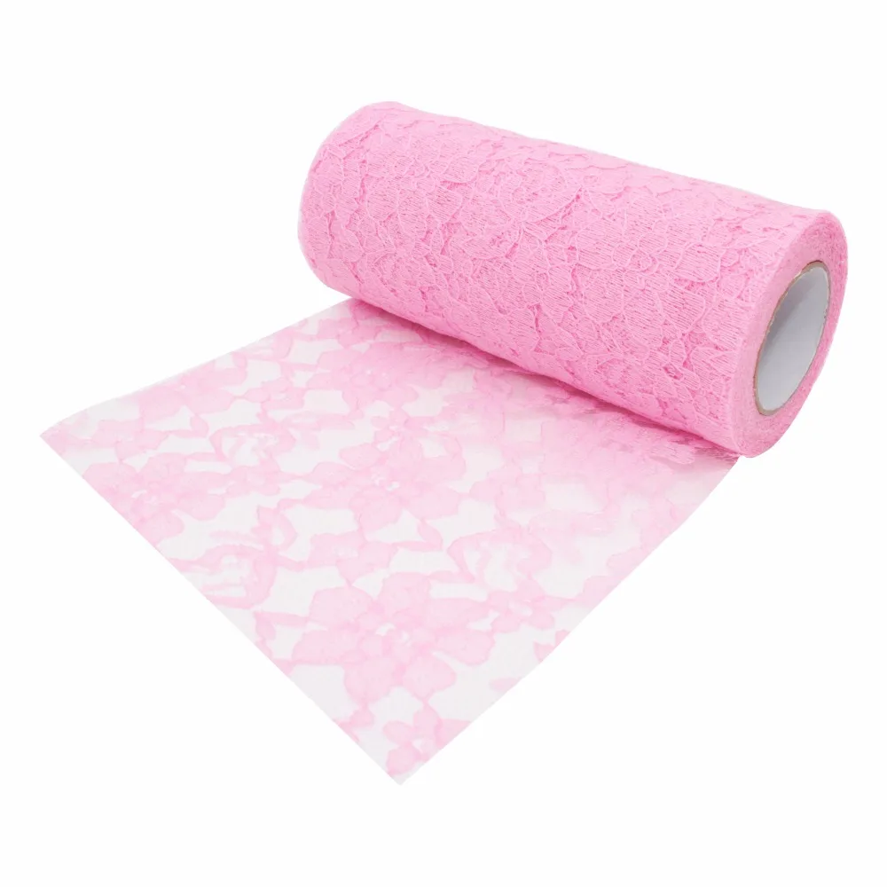 

( 15cm x 10Yards) Lace tulle roll wedding decoration rose lace fabric birthday party home party DIY decorations supplies