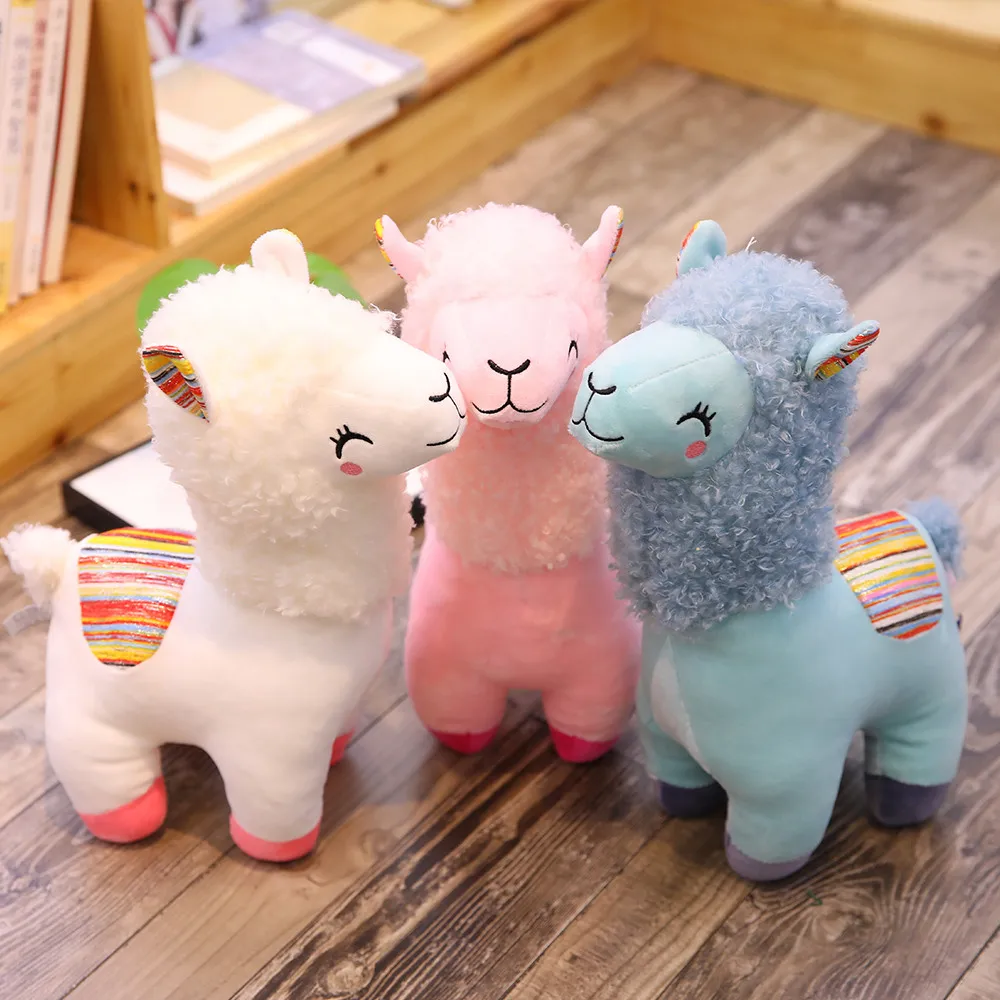 25 см Kawaii Альпака плюшевые игрушки Vicugna Pacos японский мягкий Alpacasso Овцы ламы кукла животных Brinquedos для маленьких девочек милый подарок