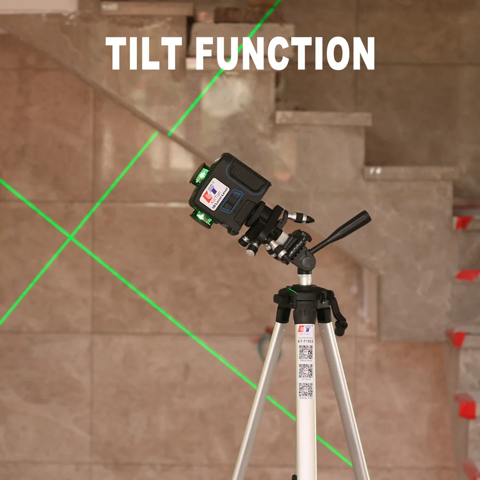 US $69.80 Kaitian Laser Level Tripod Green 4d 16lines Self Leveling Vertical Horizontal Powerful 360 Bracket Green 3d Nivel Laser Receiver
