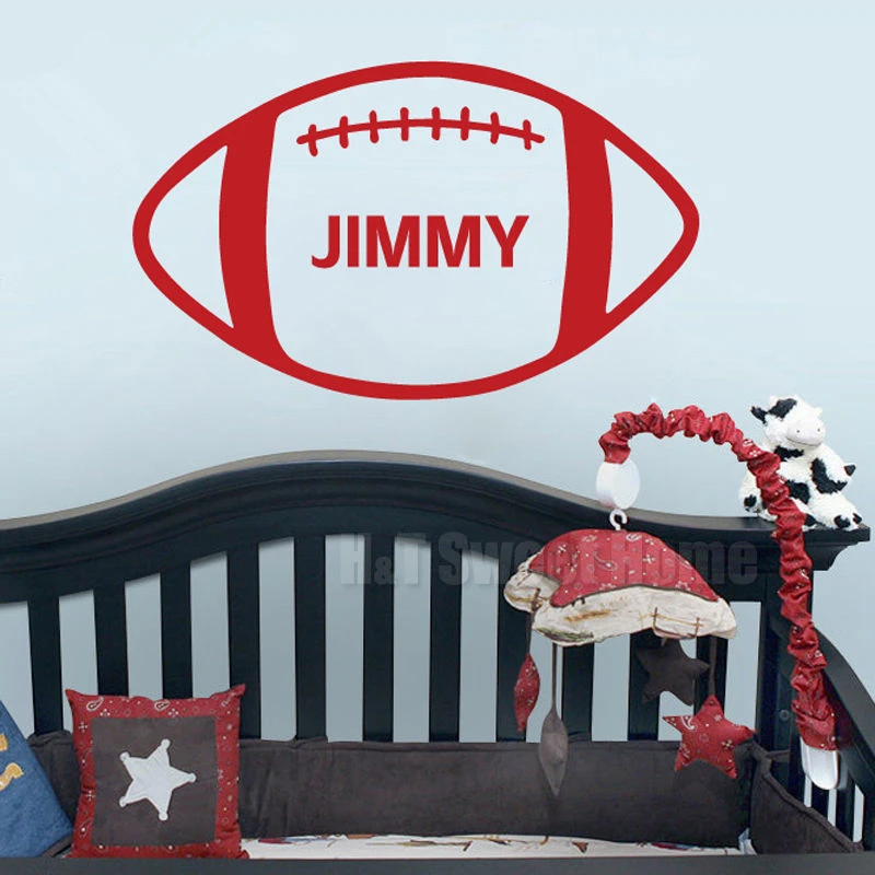 

Wall Decal Football Soccer Ball Sports Personalized Customized Name Boys Room Vinyl Sticker Kids Bedroom Home Decoration WW-162