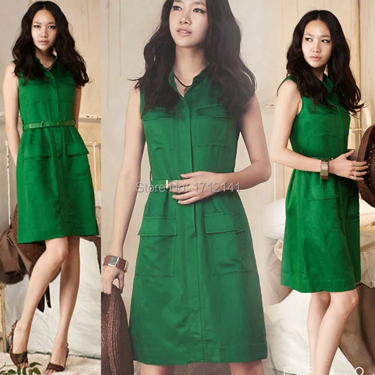 green one piece dress