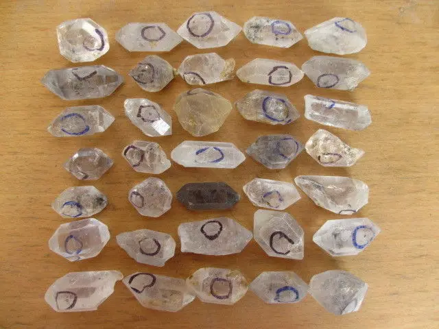 18-25pcs RARE Tibetan skeletal WATER DROP quartz Crystal Terminating Specimen