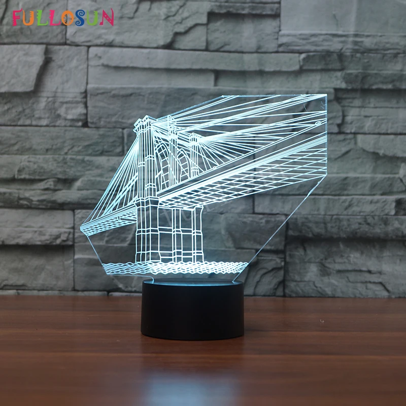 Модель моста 3D ночные светильники Рождественский подарок лампа светодиодная USB