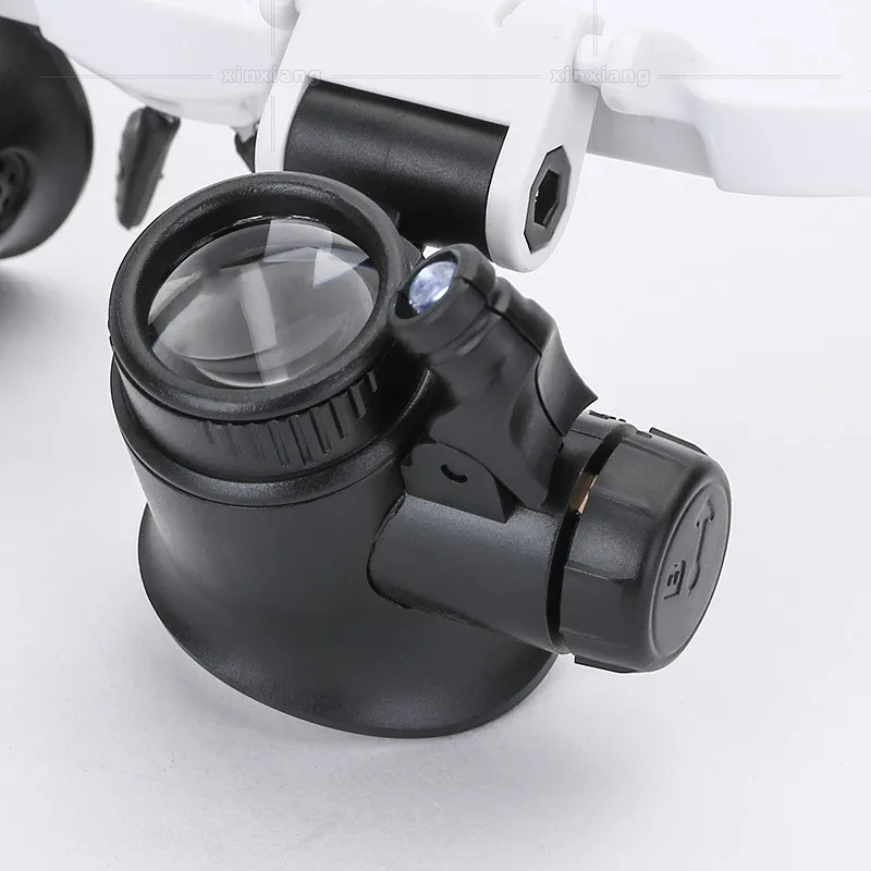 XinXiang Magnifier 8X 15X 23X Magnifying Jewelry Watch Repair Magnifier Glass With LED Lights Loupe Illuminated Wearing Magnifer (2)