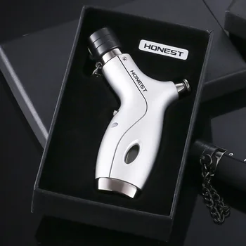 

10pcs/lot torch jet lighter 4 color butane gas lighter as Cigarette Cigar Gun Lighter or christmas gift or grinder accessary