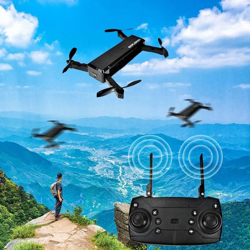 

2019 new exotic folding drone four-axis aircraft mini drone with HD wifi camera shaped remote control 720P aerial photography