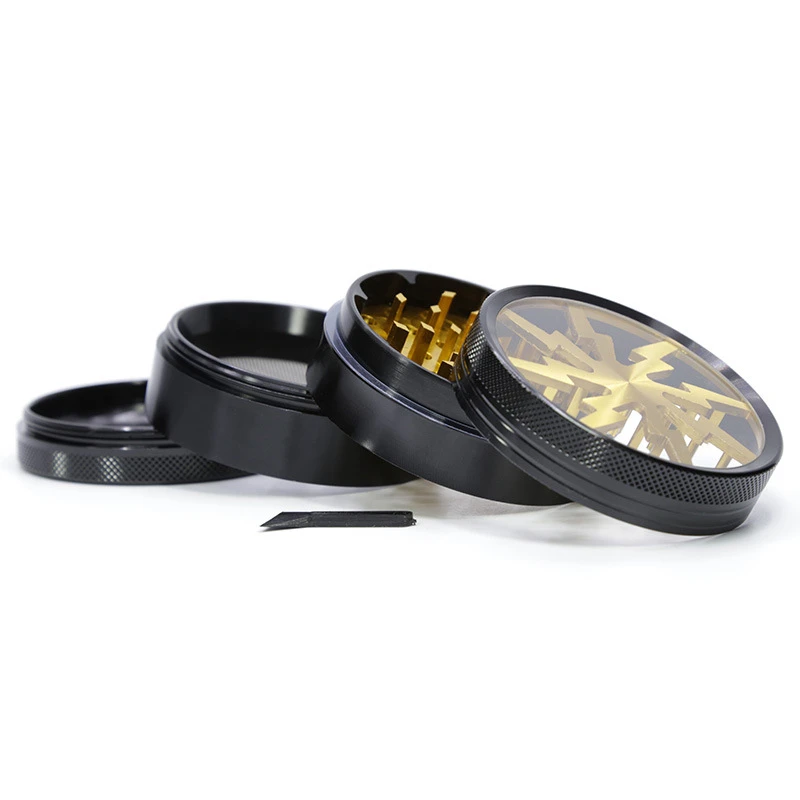 Party Gift New Style Lightning-shaped 4 Layers 63*48mm Smoking Herb Grinders Weed accessories Tobacco Quality Hookah smoke | Дом и сад
