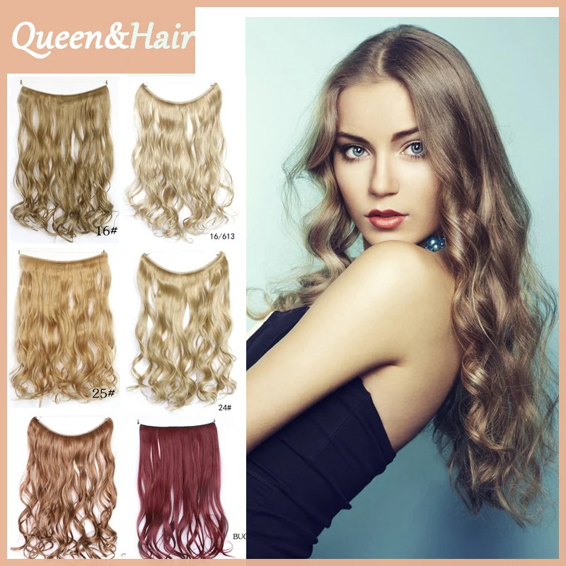 1PC Wavy Halo Hair Extensions 18inch 45cm 80g Hairpiece Hair Pieces