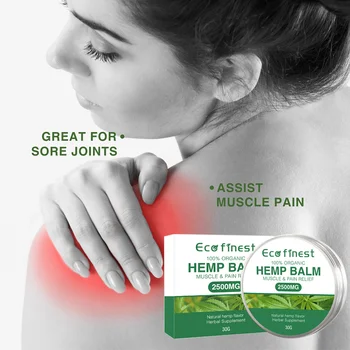 

Newest Hemp Balm Salve Cream Muscle Pain Relief with 2500mg Herbal Supplemant Massage Promotion