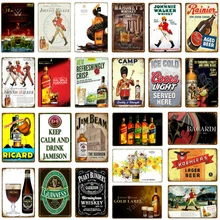 Напиток пиво Джонни Уокер виски металлический знак настенный постер наклейка вечерние декор для паба бар росписи железная табличка живопись YH049