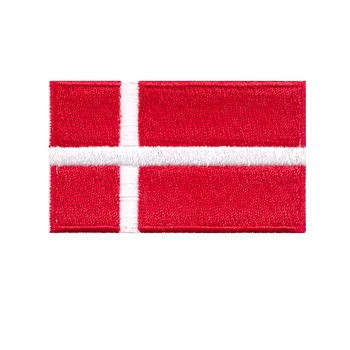 

DENMARK NATION FLAG EMBROIDERED SEW LOGO FLAG IRON ON PATCH